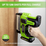 Greenworks 24V 18GA Brushless Cordless Brad Nailer with Tool-Free Jam Release, LED Worklight, Lightweight Design, 94713469