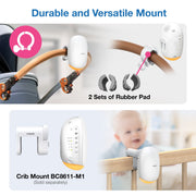 VTech V-Hush Rocker Sound and Motion Stroller Soother with Amber Night Light, Rechargeable Battery, IPX-2 Waterproof, White