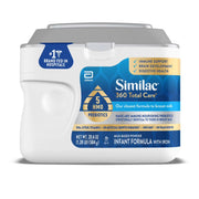 Similac 360 Total Care GMO-Free Powder Baby Formula, 20.6 oz Tub, 4 Count
