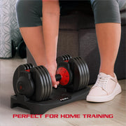 FitRx Quick-Select 9 in 1 Adjustable Dumbbell, Single Black