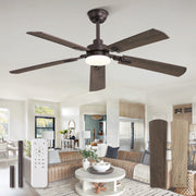 Zardon 52 in Modern Ceiling Fan with Ultra-Quiet DC Motor, Integrated LED Light with 3 Color Temperatures, Timer, Oil Bronze, ZMF52YWOB11