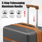 Joyway Joyway-010-Set 5-Piece Hardside Spinner Travel Luggage Set with TSA Lock, Gray