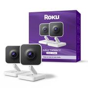 Roku SCS11RW2 Indoor Camera SE 2-Pack - Wired Security Camera with 1080p HD & Wi-Fi 6
