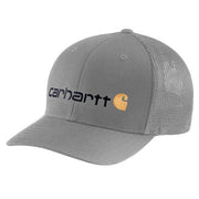 Carhartt Rugged Flex Canvas Logo Graphic Mesh-Back Fitted Cap - Asphalt - L/XL