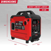 A-iPower XOS2600i 2,600 / 2,000 Watt Portable Generator With 80cc OHV Engine