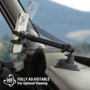 Scosche HDGrip XL Heavy Duty Phone Mount with 6.5-Inch Extended Arm, Strong Suction Cup, 360-Degree Rotation, Black, BMG1WD2HD-VA