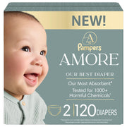 Pampers Amore Diapers, Size 2, Enormous Pack, 120 Count