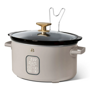Beautiful 19459 6 Qt Programmable Slow Cooker, Porcini Taupe