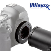 Ultimaxx T-Mount Camera Lens Adapter for EF-Mount Cameras, All-Metal Lightweight Construction, Black, UM-TMEOS