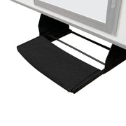 Prest-O-Fit Outrigger Radius XT RV Step Rug, Tailored Fit for Curved Steps, UV-Protected Olefin, Micro-Ribbed Texture, Black Onyx, 22 in. Wide, 2-0384