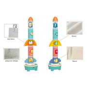 Hape E8598 Air Rocket Stacking Tower Interactive Building Toy Unisex Toddlers Ages 24M+