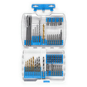 HART HADVMC75 75-Piece Drill Bit and Drive Bit Set, Titanium Coated, 135-Degree Split Point, Customizable Modular Storage Case