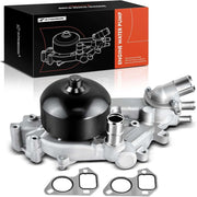 A-Premium Engine Cooling Water Pump with Thermostat, Gasket, Pulley, Aluminum Housing, Steel Impeller, Reverse Rotation for Chevrolet Camaro 1998-2002, Corvette 1997-2004, Pontiac Firebird 1998-2002, GTO 2004-2006, Avanti II 2001-2004 AW5081