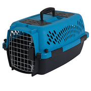 Aspen Pet Pet Porter Plastic Kennel, Up to 10 Pounds, Blue Air/Coffee Grounds Brown