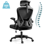 Coolhut KD-918-H-Black Office Chair Ergonomic Desk Chair Headrest Desk Chair Office Chair, Black