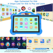 YQSavior Android 15 Kids Tablet, 10.1 in IPS Display, 8GB RAM, 32GB Storage, Parental Control, Blue, AT11K