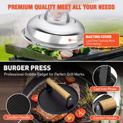 Cshidworld 30-Piece BBQ Grill Accessories Kit, Stainless Steel Barbecue Utensils with Heat-Resistant Handles and Carrying Bag