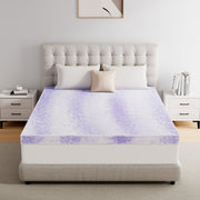 ONENICE 3-Inch Gel-Infused Memory Foam Mattress Topper, Breathable Swirl Foam, Twin Size, Purple