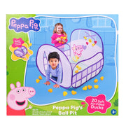 Sunny Days Entertainment Peppa Pig Ball Pit Crib Large Pop-Up Play Tent with 20 Duck Shaped Balls, Toddler Play Area 470769