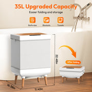 Fluey 35L Towel Warmer Bucket with Rapid Heating, LED Display, Aromatherapy, Child Lock, Gray, E2512