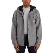 Carhartt Rain Defender Heavyweight Hooded Shirt Jacket, Relaxed Fit, Black Heather, X-Large, 105022-BKH