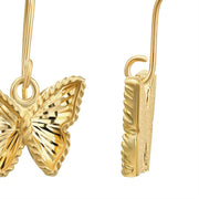 Brilliance Fine Jewelry XY815275 Adult Female 10KT Yellow Gold Butterfly Fish Hook Earrings