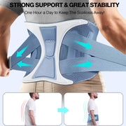 NEENCA Back Brace, Adjustable Lumbar Support Belt with Patented Bionic Support System, XXXL, Blue