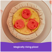 Spin Master Kinetic Sand SquishPizza Playset with 1lb Multicolored Sand, 5 Tools, Portable Pizza Oven Case