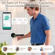 Unbranded Fingerprint Door Lock Biometric Door Knob, 5-in-1 Keyless Entry with Fingerprint, App, Code, Key, IC Card, Black