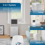 Friedrich 10000 BTU 3-In-1 Portable Air Conditioner with Wi-Fi Control, White, ZCP10SB