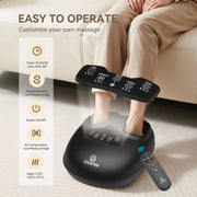 Comfier Shiatsu Foot Massager with Heat, Adjustable Intensities, Fits Foot Size 14, Black, CF-5425-N
