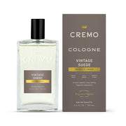Cremo Vintage Suede Men's Cologne, Long-Lasting Amber Scent, 3.4 fl oz Spray, HKS94-4067