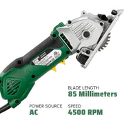 Rotorazer Saw Platinum Power Saw, 500-Watt Motor, Adjustable Depth, Multi-Material Cutting, Yellow, 90RT02YRTP01