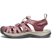 KEEN Whisper Women's Athletic Sandals, Rose Brown/Peach Parfait, Closed Toe, Lace-Lock Bungee, Size 6.5, 1028816