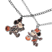 Claire's WZ002 Disney Halloween Mickey and Minnie Skeleton Best Friend Necklaces, 2-Pack
