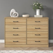 Mainstays MS251348971DROA Ardent 8 Drawer Dresser Euro Oak