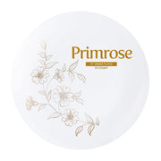 PLASTICPRO Primrose Disposable Plastic Plates, 7 in, White with Gold Floral Design, Pack of 30