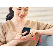 LivUp LU-SMTRNG-500 Smart Ring, Silver, Size 8, Fitness Tracking, Smart Notifications