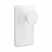 PopSockets MagSafe Power Pack Charger, 5000 mAh, White Clear, Portable Wireless Battery with Integrated Grip and Stand, 20W USB-C Wired Charging, 807350