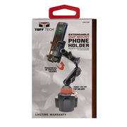 Custom Accessories Tuff Tech Rugged Cradle Cup Mount, Adjustable Base, Extendable Arm to 8 in, 360-Degree Rotating Head, Rubber Padding, Quick Release Button