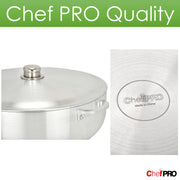 Chef PRO 6318-24 Commercial Grade Aluminum Caldero Stock Pot, 28.4 Quarts