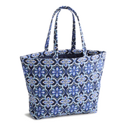 Vera Bradley East West Tote Bag Raindrop Medallion Shoulder Purse 14