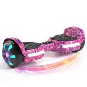 SIMATE Self Balancing Scooter with Bluetooth Speakers, LED Lights, Dual 250W Motors, 8.5 mph Speed, 8.5 Miles Range, Aluminum Frame, 6.5 in Wheels, White, P6