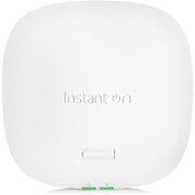 Hewlett Packard Enterprise Instant On AP25 Dual-Band Wi-Fi 6 Indoor Wireless Access Point, 4x4 MIMO, 2.5 Gigabit Ethernet, White, R9B27A