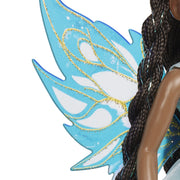 Playmates Toys Winx Club Aisha Fairy Doll, 10.5-Inch, Metallic Pink Glitter Outfit, Removable Translucent Wings, Poseable