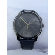 Movado 3600720 Men's Bold Chronograph Leather Strap Watch 42mm Navy/Grey