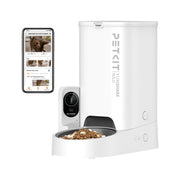 PETKIT YumShare Solo Automatic Pet Feeder with 1080p HD Camera, Night Vision, AI Pet Monitoring, Smart Feeding Control, White, D4H