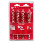Milwaukee 48-13-0400 Bit Wood Speed Feed Set (4-Piece)
