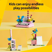 LEGO 6527862 Creator 3 in 1 Typewriter with Flowers Building Toy with 3 Options Flowerpot or Keytar 31169