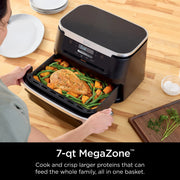 Ninja DZ070 Foodi 4-in-1 DualZone FlexBasket Air Fryer with 7-Qt MegaZone